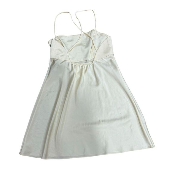 Revolve Natori Oak Yellow Cream Champagne Satin Lace Embroidered Nightgown - Picture 5 of 7